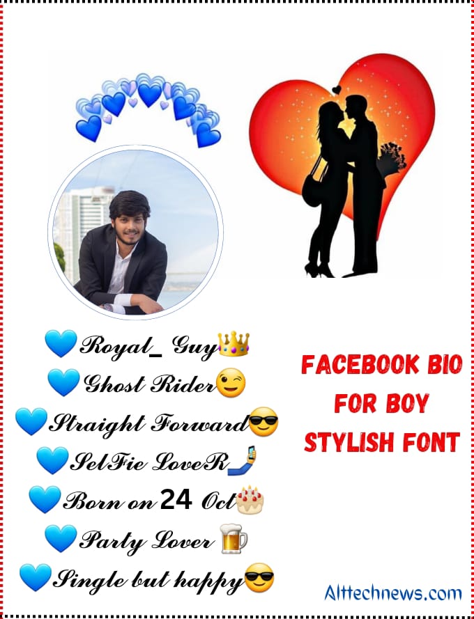 Facebook Bio for Boy Stylish Font