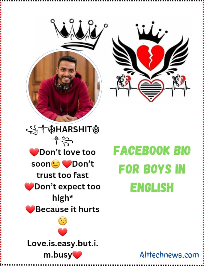 Facebook Bio for Boys in English
